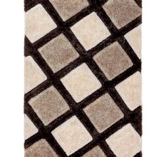 Modern Grey Plush Bedroom Mat